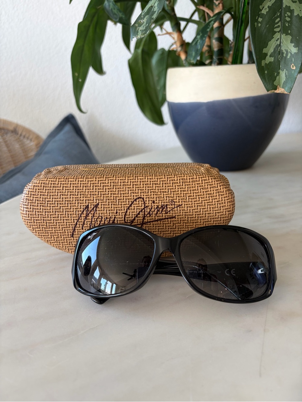 Maui Jim Women’s Black Frame with Dark Gray Lenses Sunglasses